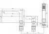 Смеситель на борт ванны Belbagno Romano ROM-BVD-CRM хром фото 2