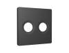 Лицевая панель для двойной TV розетки Ambrella Volt Alfa AP9133 графит мягкое касание