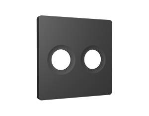 Лицевая панель для двойной TV розетки Ambrella Volt Alfa AP9133 графит мягкое касание