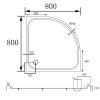 Поддон для душа Abber AD3A080 белый, 80x80 фото 9