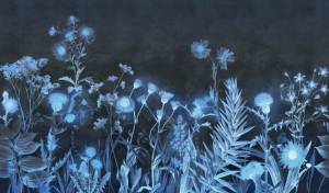 3D Фотообои Artegrafico «Бескрайнее поле в холодных тонах» HRB-008 акварель