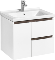 Тумба для комплекта AQUATON Рене 60 белая, грецкий орех