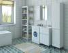 Тумба с раковиной Эстет Dallas Luxe 110 напольная, 3 ящика, под стиральную машину, R фото 5