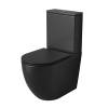 Унитаз-компакт Grossman Торнадо GR-4494BMSQ безободковый, с крышкой-сиденьем микролифт, черный матовый