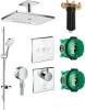 Душевой комплект Hansgrohe Rainmaker Select 460 (3 jet) 24006400 + 26631400 + 27506000 + 15735400 + 15736400
