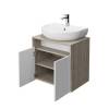 Тумба под раковину Kerama Marazzi Pro PRO.60.2\WHT подвесная 2 дверцы 60, белая глянцевая фото 3