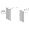 Душевая перегородка Vincea Walk-In (Волк-Ин) VSW-1HP900FLBN профиль брашированный никель, стекло рифленое, 90x200 фото 4
