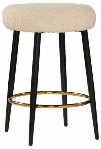 Стул барный Woodville Plato 15423 черный, белый