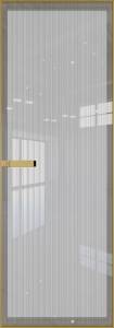 Межкомнатная дверь Profil Doors 1 AGN цвет профиля Золото, стекло безопасное 4 мм страйп 800x2000