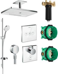 Душевой комплект Hansgrohe Rainmaker Select 460 (3 jet) 24006400 + 26631400 + 27506000 + 15735400 + 15736400