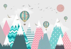 3D Фотообои Artegrafico «Горный коллаж» KID-061 песок