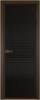 Межкомнатная дверь Profil Doors 1 AV цвет профиля Деорэ, стекло безопасное 6 мм мору черный 600x2000