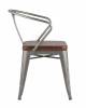 Стул Stool Group Tolix Arms Soft LF718H GREY 7083+PU7002 с подлокотниками серебристый фото 2