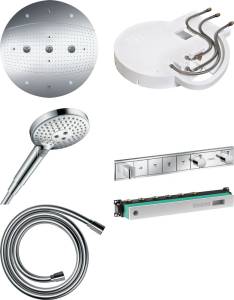 Душевой комплект Hansgrohe Raindance Rainmaker 600 (3 jet) 26117000 + 26530000 + 28272000 + 15357000