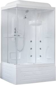 Душевая кабина Royal Bath BP RB8100BP2-T-R с высоким поддоном, с сиденьем
