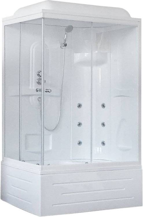 Душевая кабина Royal Bath BP RB8100BP2-T-R с высоким поддоном, с сиденьем