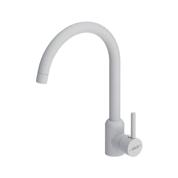 Смеситель для кухни Dorff Logic D3007033 поворотный, белый