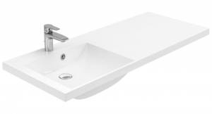 Раковина Aquanet Нота 120 NEW 239565 левая, белый, 120x48.2