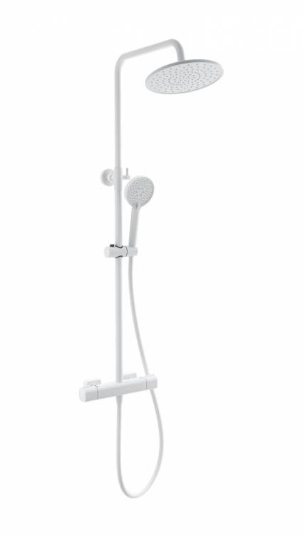 Душевая стойка Wonzon & Woghand WW-B3051-A-MW с термостатом, белый