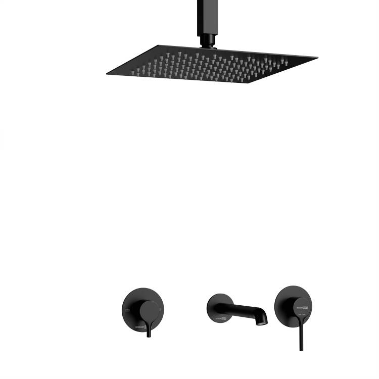 Душевой комплект Wasserkraft Rhein (Рейн) 9951.99DVR2.152.255.443MB черный матовый