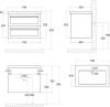 Мебель для ванной Art&Max Platino 75, подвесная, черная матовая фото 4