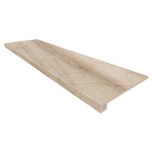 Ступень Estima Bernini 67322 Set/Steptrade/BR01_NS/33x120/Riser/BR01_NS/14,5x120 Beige неполированная с бортиком 33x120 + Подступенок 14.5x120