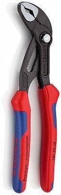 Переставные клещи KNIPEX COBRA , 42 мм (1 1/2 ), под ключ 36 мм, 180 мм, серые, 2К ручки, страховочное крепление
