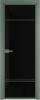 Межкомнатная дверь Profil Doors 4 AX цвет профиля Зеленый воск, стекло безопасное 6 мм черный триплекс 700x2000