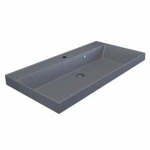 Раковина Uperwood Classic Quartz 291030010 серая матовая, бетон, 90x45