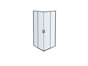 Душевой уголок Aquatek AQ ARI KV 08020BL профиль черный, стекло прозрачное 80x200