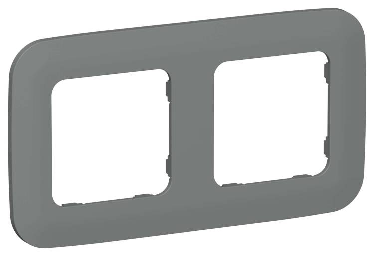 Рамка 2-постовая IEK Flite FI-M22-31-20-K80 мокрый асфальт