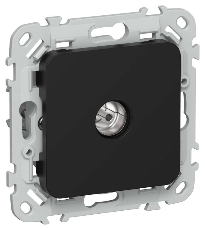 ТВ-розетка проходная тип M IEK Flite FI-A13-P-K02 черный