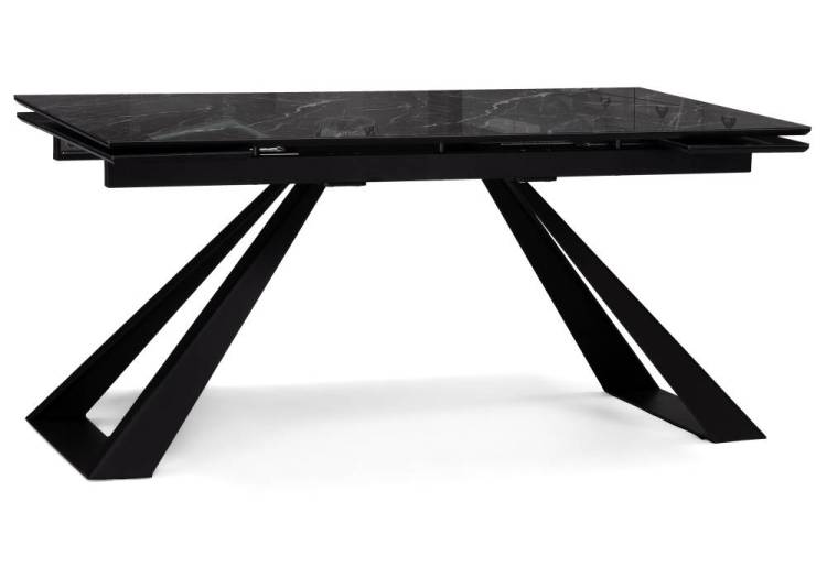 Стол Woodville Маккарти 553532 дарк, черный 160(220)x90x75