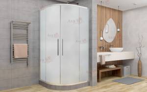 Душевой уголок AvaCan HC100MT профиль хром, стекло матовое, 100x100x195