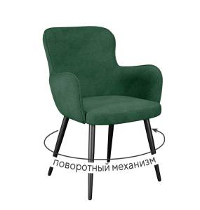 Стул Дик DikLine 503 00-00076328 SB1 зеленый, ножки черные, поворотный