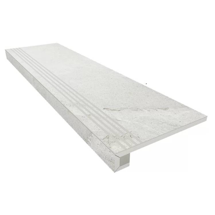Ступень Ametis by Estima Kailas 34954 Set/Steptrade/KA00_NS/33x120/S1/Riser/KA00_NS/14,5x120 33x120 неполированная с бортиком+Подступенок 14.5x120