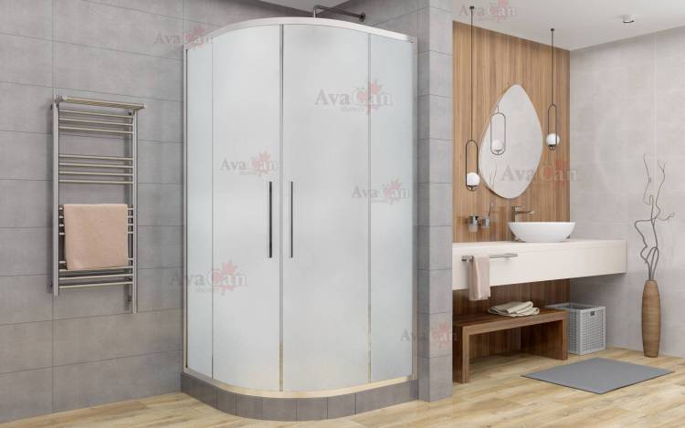 Душевой уголок AvaCan HC100MT профиль хром, стекло матовое, 100x100x195