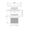 Донный клапан BOND BV0205 с переливом и керамической крышкой фото 2