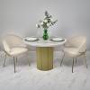 Стол Bradex Home Aura RF 0834 керамогранит Calacatte gold 110x110x75 фото 14
