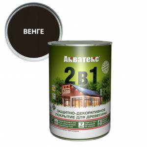 Защитно-декоративное покрытие для дерева Акватекс 2 в 1 полуматовое венге 0.8 л