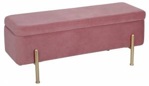 Банкетка-сундук Stool Group Болейн 20A544VF-8167-30 с ящиком, велюр розовый 110x42