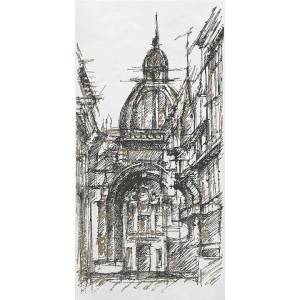 Декор Kerama Marazzi Беллони OP/A243/48017R Матовый Обрезной 40x80