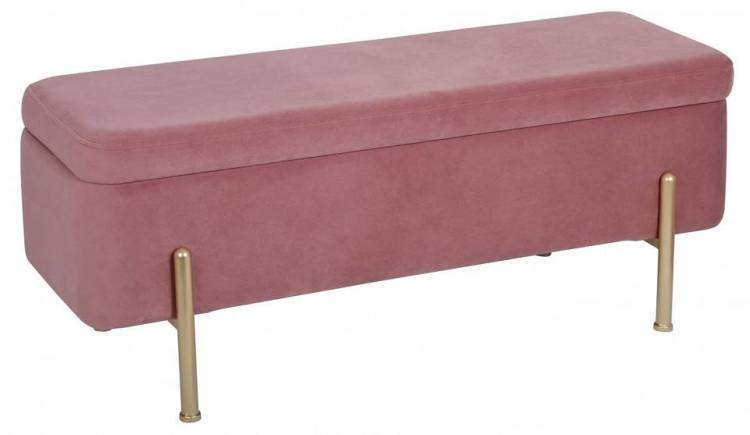Банкетка-сундук Stool Group Болейн 20A544VF-8167-30 с ящиком, велюр розовый 110x42