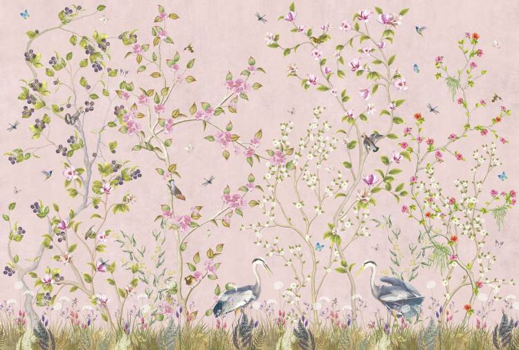 Фреска Ortograf Chinoiserie 33943 Summer carnival pink Флора FLN