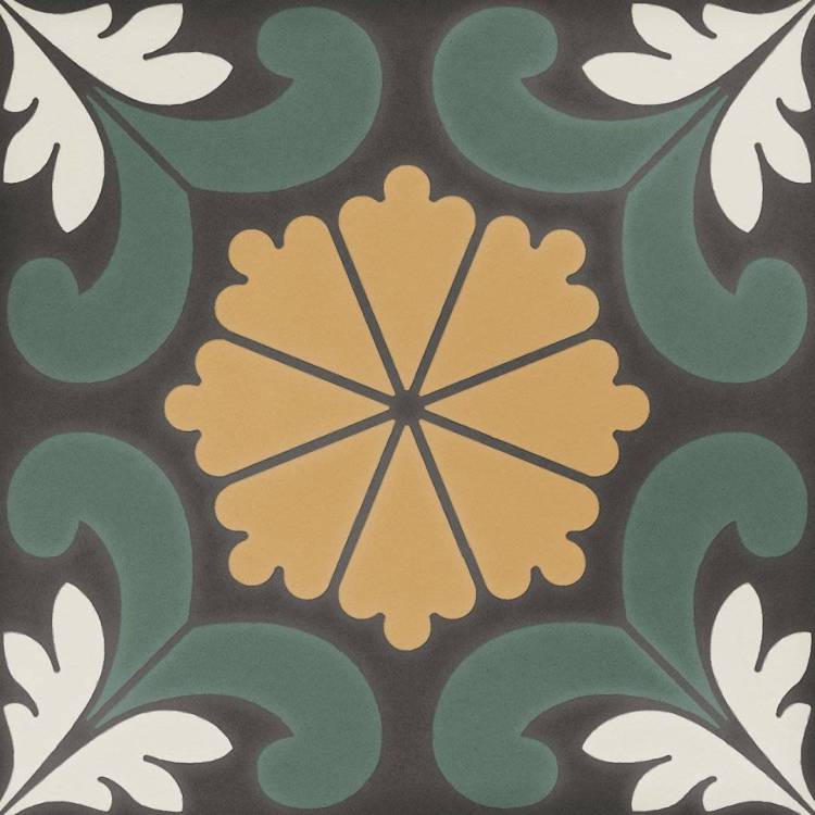 Керамогранит Dna Tiles Sync 125635 Flower Green 15x15