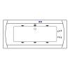 Акриловая ванна Excellent Aquaria Lux 180x80 "LINE" (бронза) фото 2