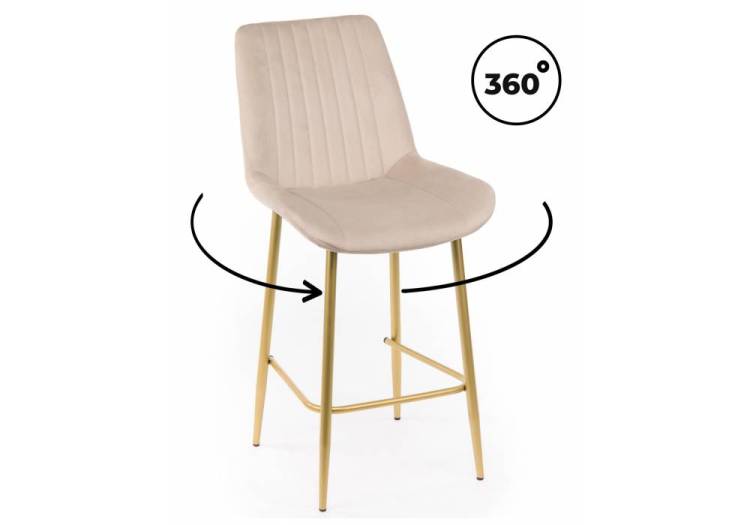 Полубарный стул Notta Седа 360 632602 бежевый (zd 210) / золотой np