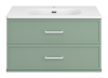 Тумба с раковиной Brevita Верде УТ000026839 зеленая, 90 см фото 2