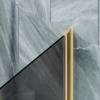 Шторка на ванну MaybahGlass MGV-768-3 40x140, поворотная, стекло графит матовый 6 мм, профиль золото, с полотенцедержателем фото 4