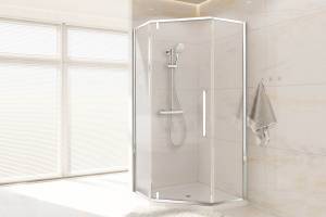 Душевой уголок Royal Bath FATO RB90TR-T-CH FATO профиль хром, стекло прозрачное, 90x90x200